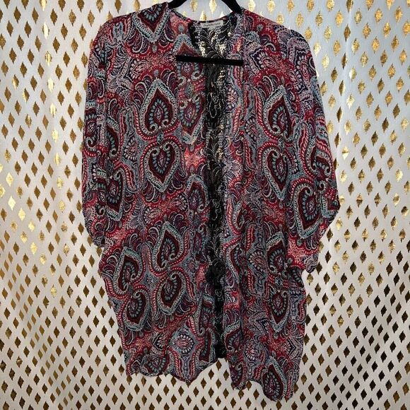 Charlotte Russe shawl Kimono Style Long Shrug Top size L - Picture 2 of 4